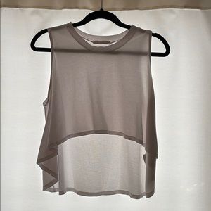 White Hi-Lo Crop Top